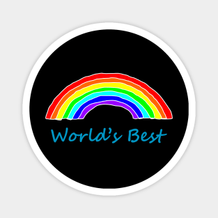 Worlds Best Rainbow for Fathers Day Magnet